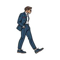 Charming Gentleman Model Illustration 1. vector