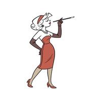 Charming Hollywood Model Design 1. vector