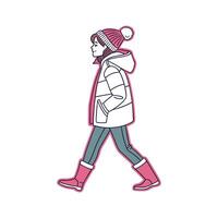 Stylish Sherpa Jacket Fashion Model Design 3. vector