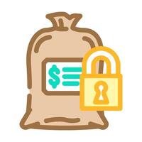 fixed expenses budget planning color icon illustration vector
