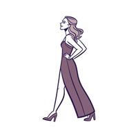 Stylish Runway Model Design. vector