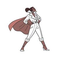 Glamorous Fierce Runway Model. vector