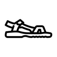 sandals trekking footwear tourism line icon illustration vector