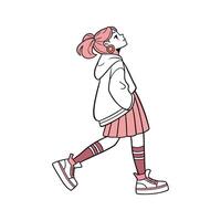 Chic Kawaii Pastel Model. vector