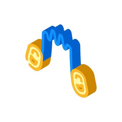 tongue crib orthodontist isometric icon illustration