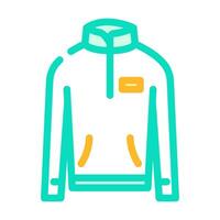 mid layer fleece insulated color icon illustration vector
