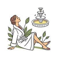 Elegant Luxury Spa Resort Model. vector