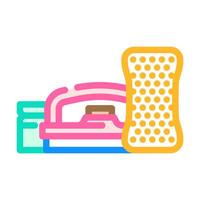 waxing kit snowboard color icon illustration vector