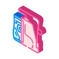 boot bag snowboard isometric icon illustration vector
