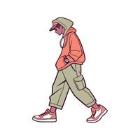 Bold Modern Street Style Model 2. vector