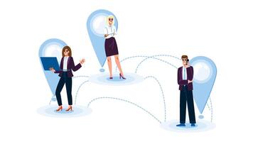 communication global virtual team vector