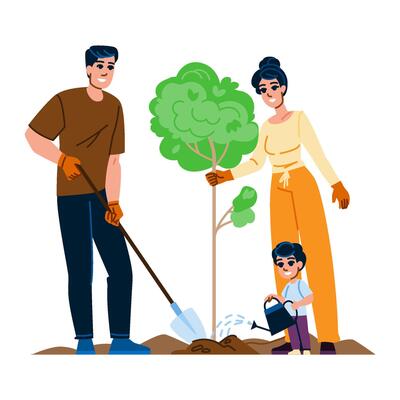 environment planting tree family