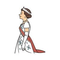 Trendy Regal Royalty Cartoon Model 1. vector