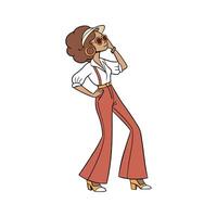 Trendy Retro 70s Fashion Model C 2. vector