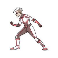 Chic Sleek Cyber Ninja Model Design C 2. vector