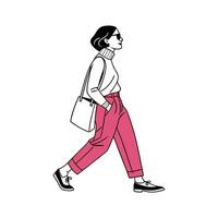 Elegant Sleek Minimalist Fashion Model 2. vector