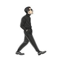 Chic Sleek Monochrome Model Design. vector