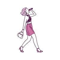 Chic Stylish Sequin Top Fashion Model Create. vector