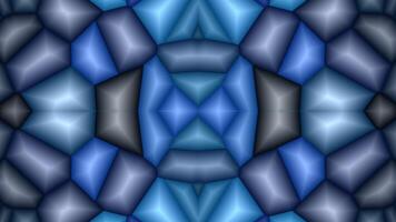 Realistic abstract looping animation shiny blue polygonal mosaic mirror pattern. Dynamic shine motion. video