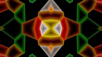 Realistic abstract looping animation shiny colorful polygonal mosaic mirror pattern. artistic moving glass. video