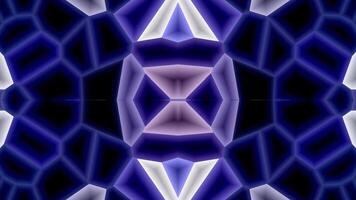 Realistic abstract looping animation shiny white and blue polygonal mosaic mirror pattern. dynamic motion. shiny color. video