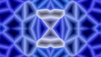 Realistic abstract looping animation bright neon blue polygonal mosaic mirror pattern. soft motion. video