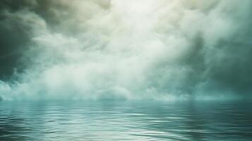 Calm Waters with Mystical Fog and Soft Reflections photo