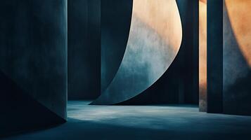 Modern Abstract Architecture with Fluid Shapes photo