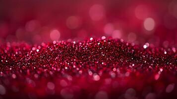 Intense red glitter captures the light a captivating blend of texture and luminosity A dazzling display of depth and vibrant color photo