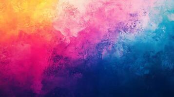A vibrant abstract painting featuring a captivating blend of colors creating a visually stunning and dynamic composition photo