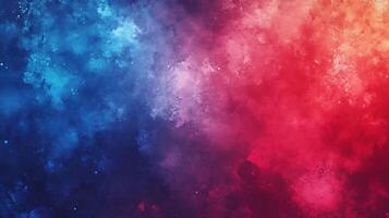 Abstract blend of cool blues and warm reds creates a dynamic and visually stunning background A vibrant watercolor-inspired design photo