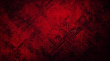 Dark red grunge texture with intersecting lines and shadows evoking mystery and depth in a high-contrast abstract design photo