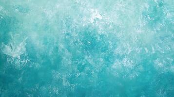 Aqua painted backdrop with texture Abstract teal colored design with white streaks and brush strokes for artistic background use photo