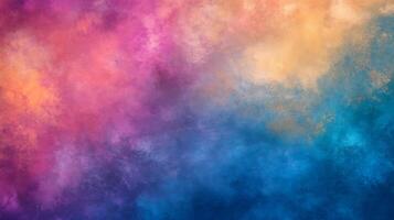 A vibrant abstract artwork with a blend of pink purple orange and blue hues creating a dynamic and ethereal atmosphere Digital rendering photo