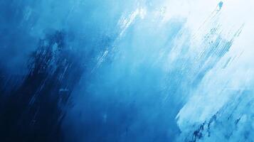 Captivating blue and white abstract painting with dynamic brushstrokes blending depth and lightness in a unique artistic expression photo