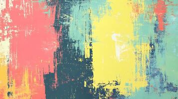 Abstract painting with pastel hues and textured brushstrokes Bold vertical bands of color create a dynamic and visually engaging composition photo