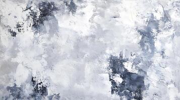 Textured abstract painting featuring a blend of white gray and dark blue hues creating a dynamic and visually appealing composition photo