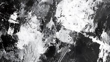 Black and white abstract art showcases dynamic brushstrokes and textural contrasts creating a visually striking and engaging composition photo
