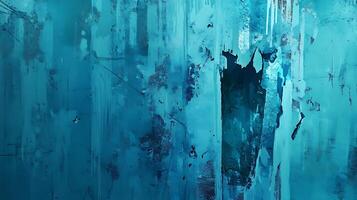 Abstract icy blue background with textured pattern and vertical strokes Evokes a sense of cold depth and creative expression photo