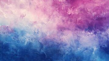 Abstract painting blending blue purple and pink hues Textured surface creates depth and visual interest Fluidity meets artistic expression photo