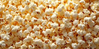 Large bowl of freshly popped popcorn ready for movie night gathering at home with family and friends photo