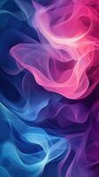Colorful abstract patterns of swirling smoke in shades of blue and pink creating a vibrant atmosphere photo