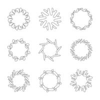 Artistic abstract circle frame shape isolated. vector