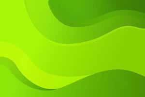 Vibrant Green Abstract Background with Smooth Wavy Shapes vector