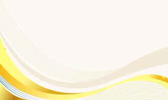 Elegant Golden Wave Background with Subtle Abstract Lines vector