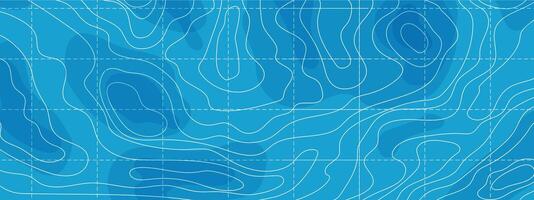 Topographic map lines retro geometric abstract relief tot view template. Land or water texture, grid contour. Topo with elevation, geography scheme and the terrain path. vector