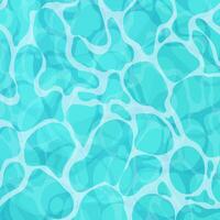 Water ripple surface pool or ocean water with glares sunlight reflections, game texture top view. Beach sea clean and deep water. vector