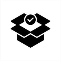 open box icon set on white background,, vector