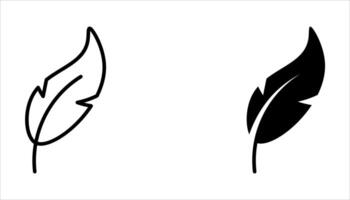 quill icon set on white background, vector