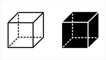 geometry icon set on white background, vector